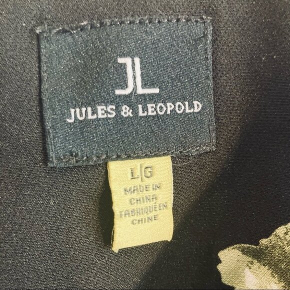 JULES & LEOPOLD Sz L Floral Bomber Jacket With Elastic Hems and Pockets - Picture 3 of 9